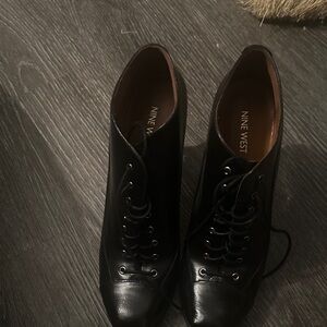Nine West Black Lace Up Boots